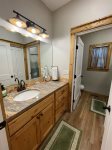 T Post Cabin - Cozy Cabins Spacious Bathroom